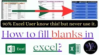 Excel magic tricks ll How to fill the blanks in excel ll Many ways to fill the blank columns