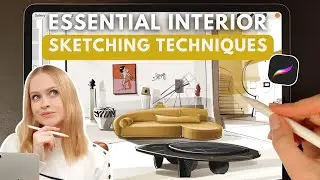 Interior Design Sketching on iPad Procreate | Step-by-Step Guide