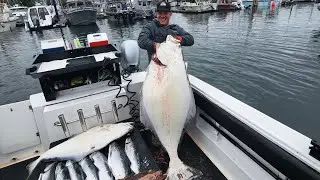 Sports fishing in Sitka Alaska. after the catch