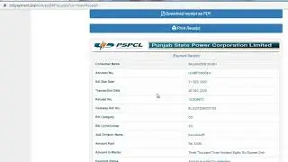 How to Download Punjab State Electricity Payment Receipt