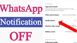 Whatsapp Notification off kaise kare - WhatsApp Notification off karne ka tarika