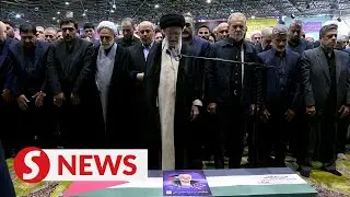 Irans supreme leader leads funeral prayers for slain Hamas leader Haniyeh