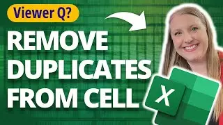 How to Remove Duplicates from a Single Cell in Excel 🔥[EXCEL TIPS!]