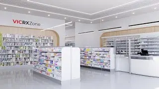 Pharmacy interior short 3d animation