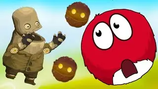 КРАСНЫЙ ШАРИК младший в прошлом #3. БОСС! 11-14 уровни. Мультик про Red Ball Evolved