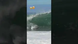 Big Wave Slams Surfer into the Reef #waves #california #viral #shorts #shortsvideo