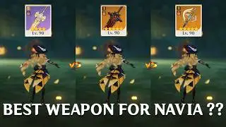 Navia Weapon Comparison!! Verdict vs Gravestone vs Ultimate Overlord's !! Genshin Impact !!