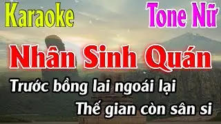 Nhân Sinh Quán Karaoke Tone Nữ ( Bm ) Karaoke Lâm Organ - Beat Mới