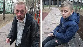 АЛКАШ дал Школьнику ВЫПИТЬ. ПСИХ НАПАЛ на МЕНЯ. ШКОЛЬНИК хочет стать КРУТЫМ. Спас ПАЦАНА у ШКОЛЫ А4