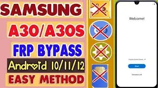 Samsung A30/A30s FRP Bypass Android 11/12 ! Samsung frp bypass Without PC