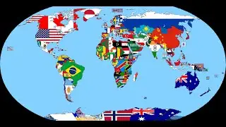 World Flag Map Speedart (paint.net)