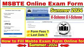 How to fill Msbte Exam Form MSBTE Summer 2024 Msbte Exam Form Filling Live Demo