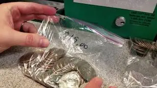 Dumping my Half Dollar Coins at WinnDixie's Coinstar Machine for Amazon Gift Card -Coin Roll Hunting