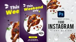 How to Design Stunning Food Instagram Stories in Photoshop | Easy Tutorial for Beginners 2024