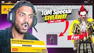 Last day 10M Special Permanent Rarest Golden Clown Bundle Giveaway - Garena Free Fire India Live