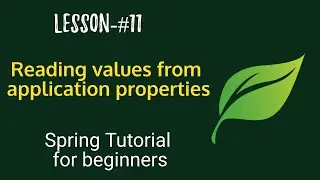 Spring Boot tutorials | Spring boot full  course - Reading values from application.properties