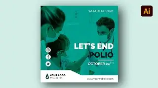 Instagram Post Design in Adobe Illustrator | World Polio Day