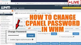 [🔴LIVE] How to change cPanel password in WHM?