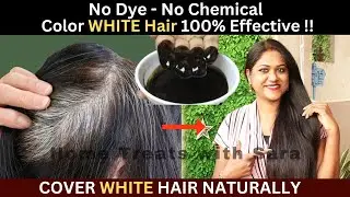 Natural Hairdye at Home 💯Result for all | How to Color White Hair at Home Naturally