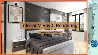 Sketchup Vray 5 Interior Day Light Setting, How to apply material Setting #137