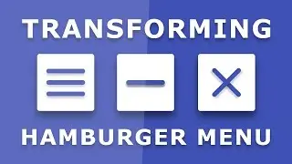 Animated Hamburger Icon  - Transforming Hamburger Menu Icon Tutorials - Menu Toggle Animation