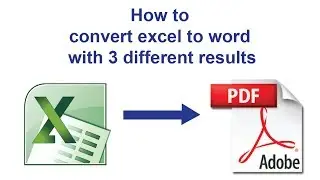 How to convert Excel to PDF without Converter