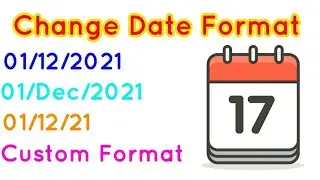 Change Date Format to dd/mm/yyyy in All Windows. (eg: 29/12/2021)