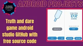 Truth and Dare game with source code in android studio||android studio projects||Cloning Masters