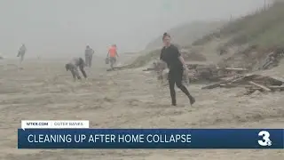 Cleaning up after Rodanthe home collapse