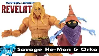 MOTU Revelation SAVAGE HE-MAN & ORKO Masterverse Action Figure Review | Masters of the Universe