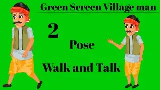 Villager Green Screen/Village man Green Screen Cartoon Character/No Copyright