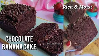 Chocolate Banana Cake Recipe | Chocolate Chip Banana Cake | Moist Banana Bread Recipe