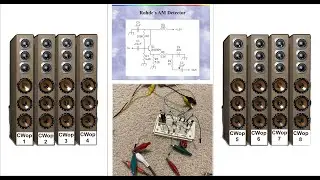 3d Morse Code CW Audio listening - 8 ops, 8 speakers - using AM Modulation & the Rohde's AM Detector