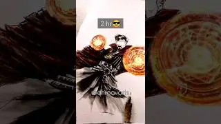 drawing doctor strange in 5 sec, 30 min and 2 hr #shorts