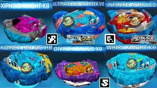 ALL UPDATE QR CODES INFINITE ACHILLES PRO SERIES MIRAGE FAFNIR ULTIMATE VALTRYEK V8 BEYBLADE BURST