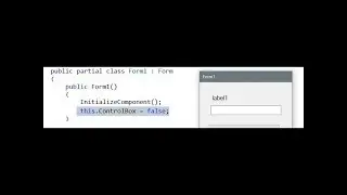 CSharp - WindowsForms - Remove or hide close, maximize, minimize buttons in a form