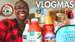 Christmas/holiday themed snacks from Whole Foods haul | 'VLOGMAS' DAY 6