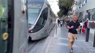 The LightRail-Tram in Jerusalem قطار القدس الخفيف    הרכבת הקלה בירושלים