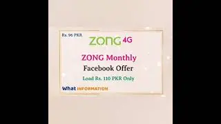 Zong Monthly Facebook Package Rs. 96 PKR | What Information