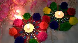 #DIY Tealight Candle# Holder using Waste CD|#Easy Diwali Decor Idea| #Mirror Tealight holder#diy