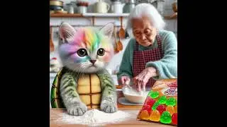 The colorful turtle cat loves eating QQ candies. Grandma taught it how to make QQ candies. #cat