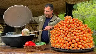 The Recipe for A Very Tasty Uzbek Pilaf made from Homemade Foodstuff