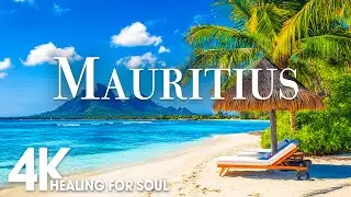 MAURITIUS NATURE in 4K UHD Drone Film + Relaxing Piano Music for Stress Relief, Sleep, Spa,Yoga,Cafe