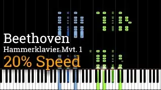 Beethoven - Hammerklavier Mvt. 1 (Slow Piano Tutorial) [20% Speed]