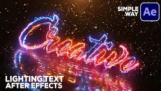 After Effects Electric Light Text Animation with AMAZING Reflection