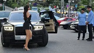 MILLIONAIRE LADIES WITH SUPERCARS IN MONACO SUMMER 2024 CARSPOTTING