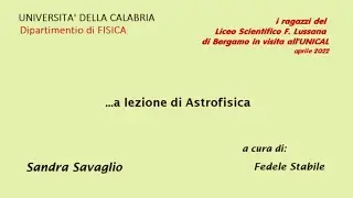 S. Savaglio: a lezione di Astrofisica con gli studenti del Liceo Scientifico F. Lussana di Bergamo