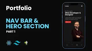 Building a Responsive Portfolio with React JS, Tailwind and Gsap - Nav Bar & Hero Section