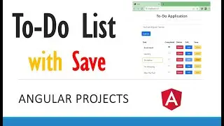 To-Do List in Angular. Save your Data.