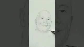 Drawing 'The Rock'🙂🗿  #shorts #trending